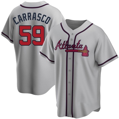 Gray Carlos Carrasco Youth Atlanta Braves Road Jersey - Replica