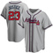 Gray David Justice Men's Atlanta Braves Road Jersey - Replica Big Tall