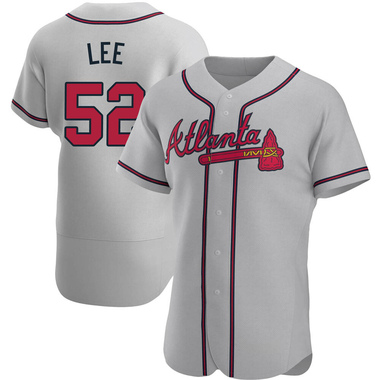 Gray Dylan Lee Men's Atlanta Braves Road Jersey - Authentic Big Tall