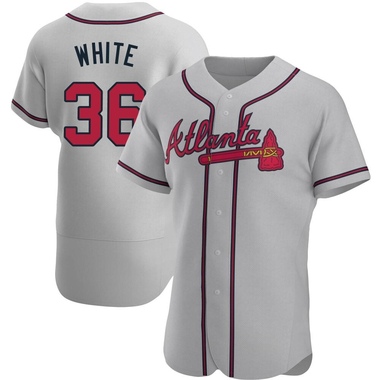 Gray Eli White Men's Atlanta Braves Road Jersey - Authentic Big Tall