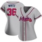 Gray Eli White Women's Atlanta Braves Road Jersey - Authentic Plus Size