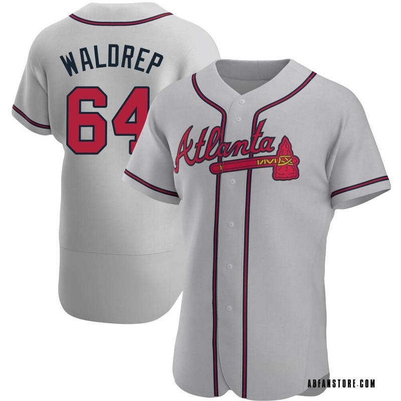 Gray Hurston Waldrep Men's Atlanta Braves Road Jersey - Authentic Big Tall