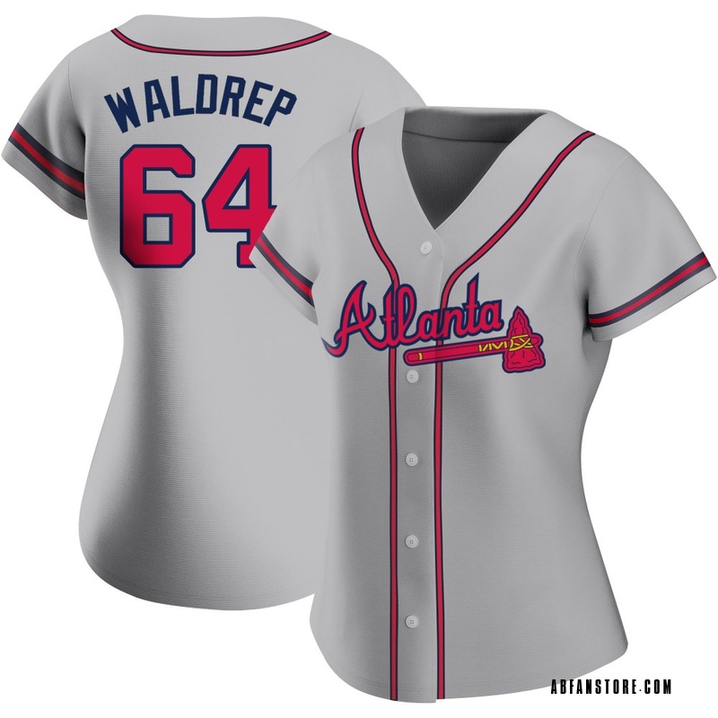 Gray Hurston Waldrep Women's Atlanta Braves Road Jersey - Replica Plus Size