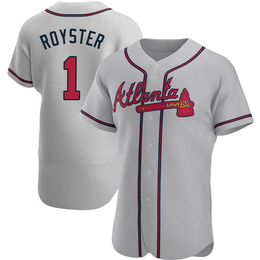 Gray Jerry Royster Men's Atlanta Braves Road Jersey - Authentic Big Tall