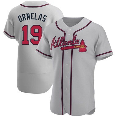 Gray Jonathan Ornelas Men's Atlanta Braves Road Jersey - Authentic Big Tall