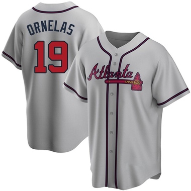 Gray Jonathan Ornelas Men's Atlanta Braves Road Jersey - Replica Big Tall