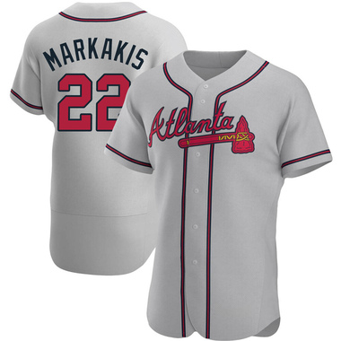Gray Nick Markakis Men's Atlanta Braves Road Jersey - Authentic Big Tall