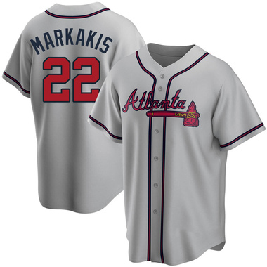 Gray Nick Markakis Youth Atlanta Braves Road Jersey - Replica