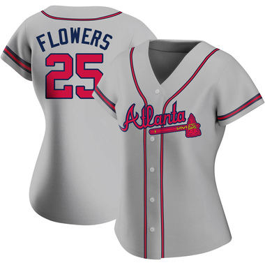 Gray Tyler Flowers Women's Atlanta Braves Road Jersey - Authentic Plus Size