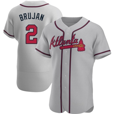 Gray Vidal Brujan Men's Atlanta Braves Road Jersey - Authentic Big Tall
