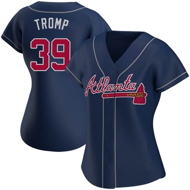 Navy Chadwick Tromp Women's Atlanta Braves Alternate Jersey - Authentic Plus Size