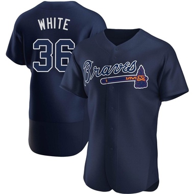 Navy Eli White Men's Atlanta Braves Alternate Team Name Jersey - Authentic Big Tall
