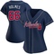 Navy Grant Holmes Women's Atlanta Braves Alternate Jersey - Replica Plus Size