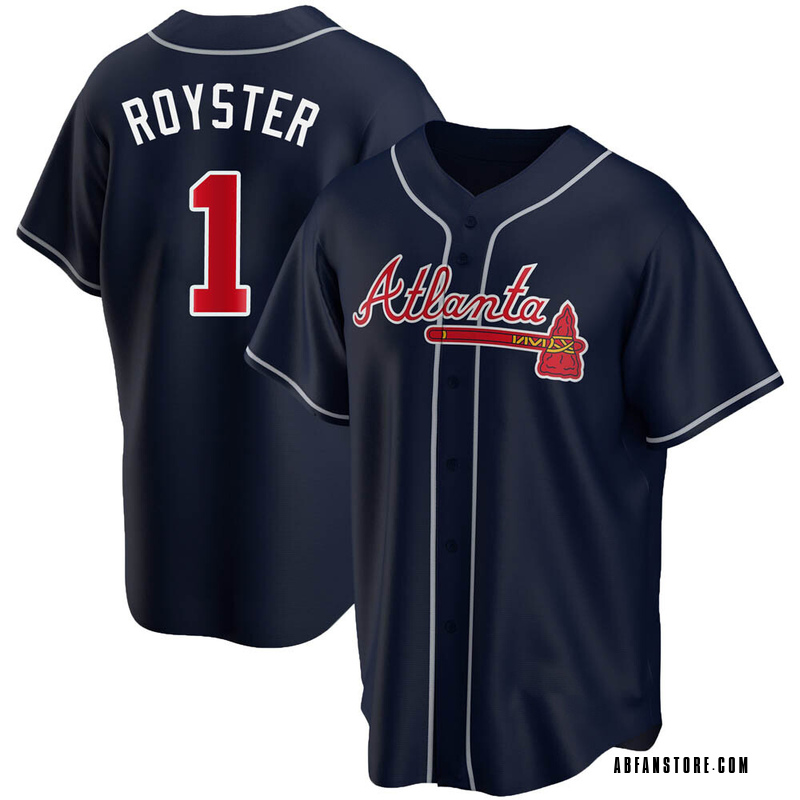 Navy Jerry Royster Men's Atlanta Braves Alternate Jersey - Replica Big Tall