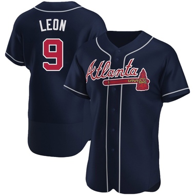 Navy Sandy Leon Men's Atlanta Braves Alternate Jersey - Authentic Big Tall