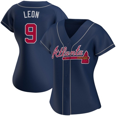 Navy Sandy Leon Women's Atlanta Braves Alternate Jersey - Replica Plus Size