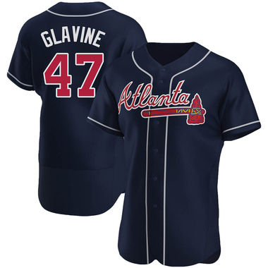 Navy Tom Glavine Men's Atlanta Braves Alternate Jersey - Authentic Big Tall