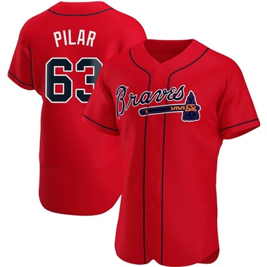 Red Anderson Pilar Men's Atlanta Braves Alternate Jersey - Authentic Big Tall