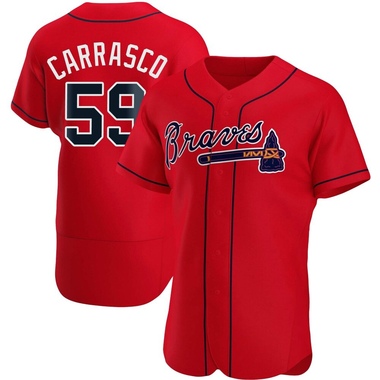 Red Carlos Carrasco Men's Atlanta Braves Alternate Jersey - Authentic Big Tall
