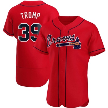 Red Chadwick Tromp Men's Atlanta Braves Alternate Jersey - Authentic Big Tall