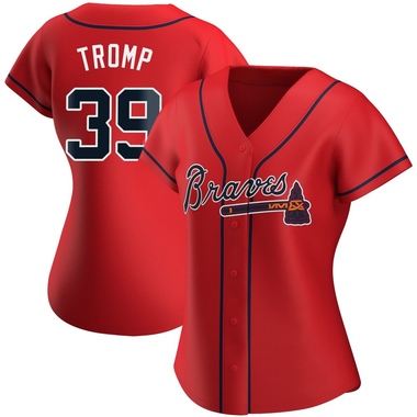 Red Chadwick Tromp Women's Atlanta Braves Alternate Jersey - Authentic Plus Size