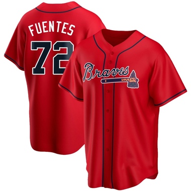 Red Didier Fuentes Men's Atlanta Braves Alternate Jersey - Replica Big Tall