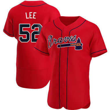Red Dylan Lee Men's Atlanta Braves Alternate Jersey - Authentic Big Tall