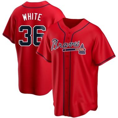 Red Eli White Youth Atlanta Braves Alternate Jersey - Replica