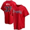 Red Forrest Wall Youth Atlanta Braves Alternate Jersey - Replica
