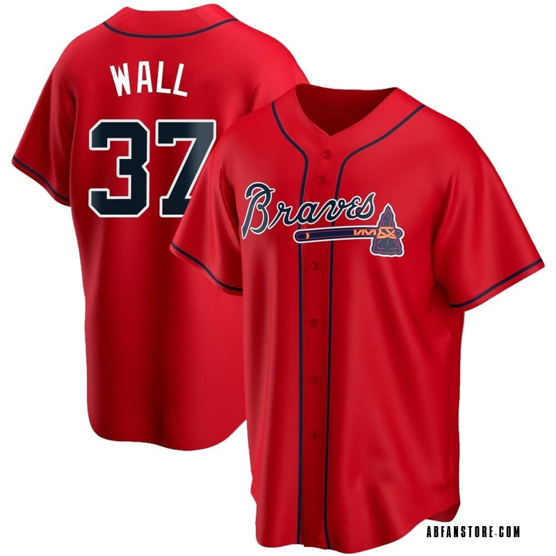 Red Forrest Wall Youth Atlanta Braves Alternate Jersey - Replica