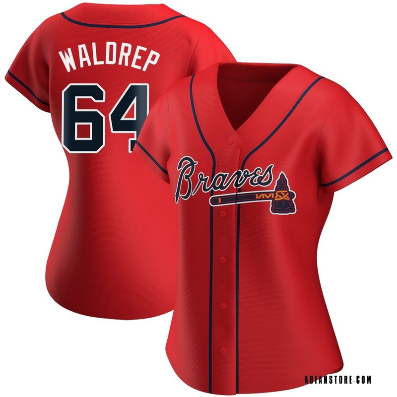 Red Hurston Waldrep Women's Atlanta Braves Alternate Jersey - Replica Plus Size