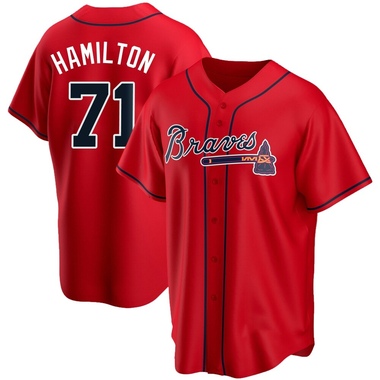 Red Ian Hamilton Youth Atlanta Braves Alternate Jersey - Replica