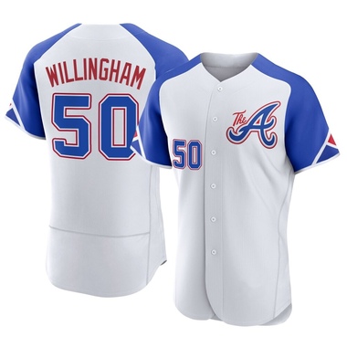 White Amos Willingham Men's Atlanta Braves 2023 City Connect Jersey - Authentic Big Tall