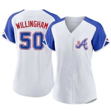 White Amos Willingham Women's Atlanta Braves 2023 City Connect Jersey - Replica Plus Size