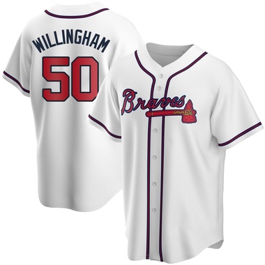 White Amos Willingham Youth Atlanta Braves Home Jersey - Replica