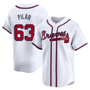 White Anderson Pilar Men's Atlanta Braves Home Jersey - Limited Big Tall