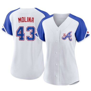 White Anthony Molina Women's Atlanta Braves 2023 City Connect Jersey - Authentic Plus Size