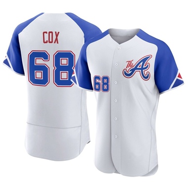 White Austin Cox Men's Atlanta Braves 2023 City Connect Jersey - Authentic Big Tall