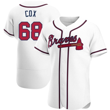 White Austin Cox Men's Atlanta Braves Home Jersey - Authentic Big Tall