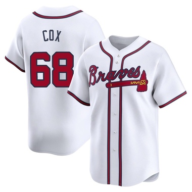 White Austin Cox Men's Atlanta Braves Home Jersey - Limited Big Tall