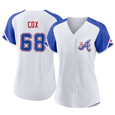 White Austin Cox Women's Atlanta Braves 2023 City Connect Jersey - Authentic Plus Size