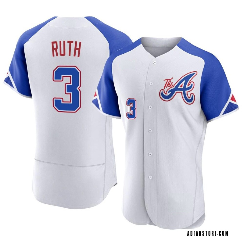 White Babe Ruth Men's Atlanta Braves 2023 City Connect Jersey - Authentic Big Tall