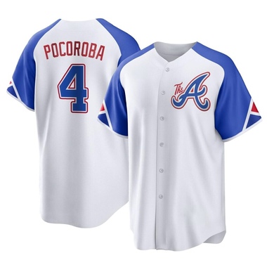 White Biff Pocoroba Men's Atlanta Braves 2023 City Connect Jersey - Replica Big Tall