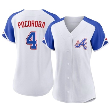 White Biff Pocoroba Women's Atlanta Braves 2023 City Connect Jersey - Authentic Plus Size