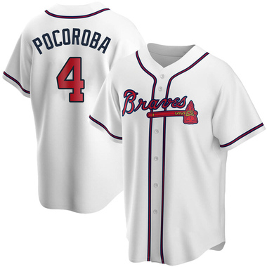 White Biff Pocoroba Youth Atlanta Braves Home Jersey - Replica