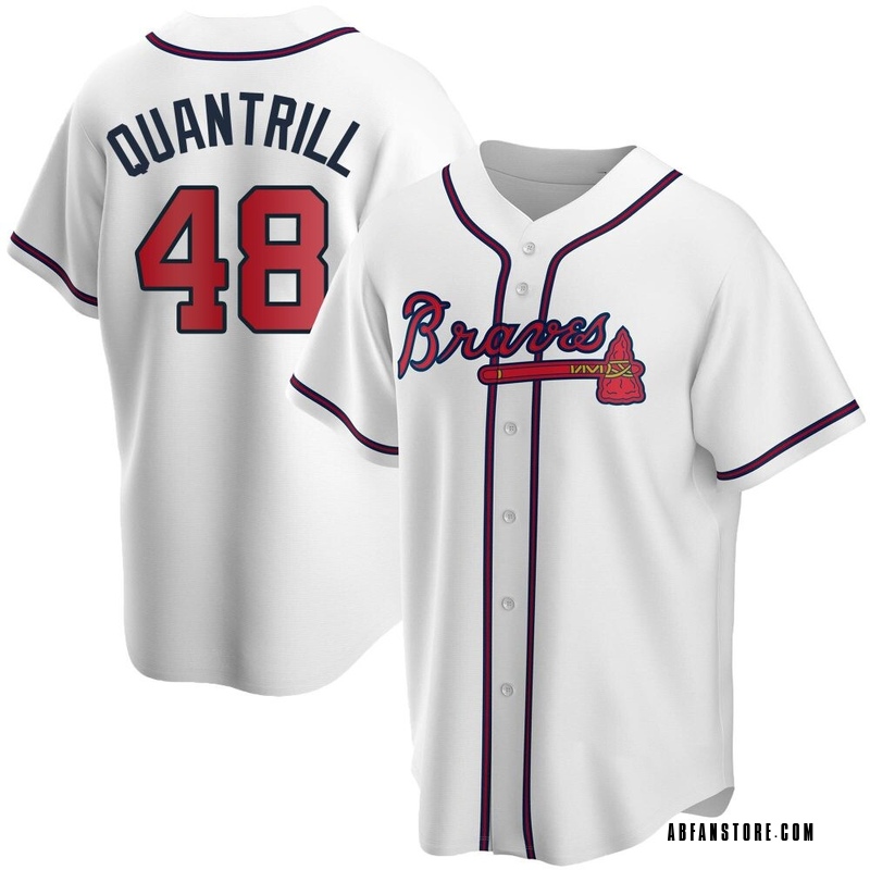 White Cal Quantrill Youth Atlanta Braves Home Jersey - Replica