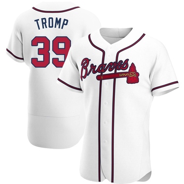 White Chadwick Tromp Men's Atlanta Braves Home Jersey - Authentic Big Tall