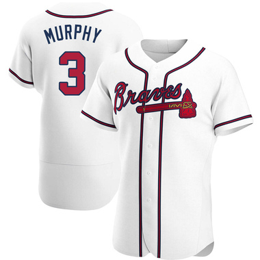 White Dale Murphy Men's Atlanta Braves Home Jersey - Authentic Big Tall