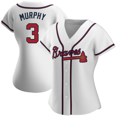 White Dale Murphy Women's Atlanta Braves Home Jersey - Authentic Plus Size