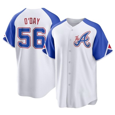 White Darren O'Day Men's Atlanta Braves 2023 City Connect Jersey - Replica Big Tall